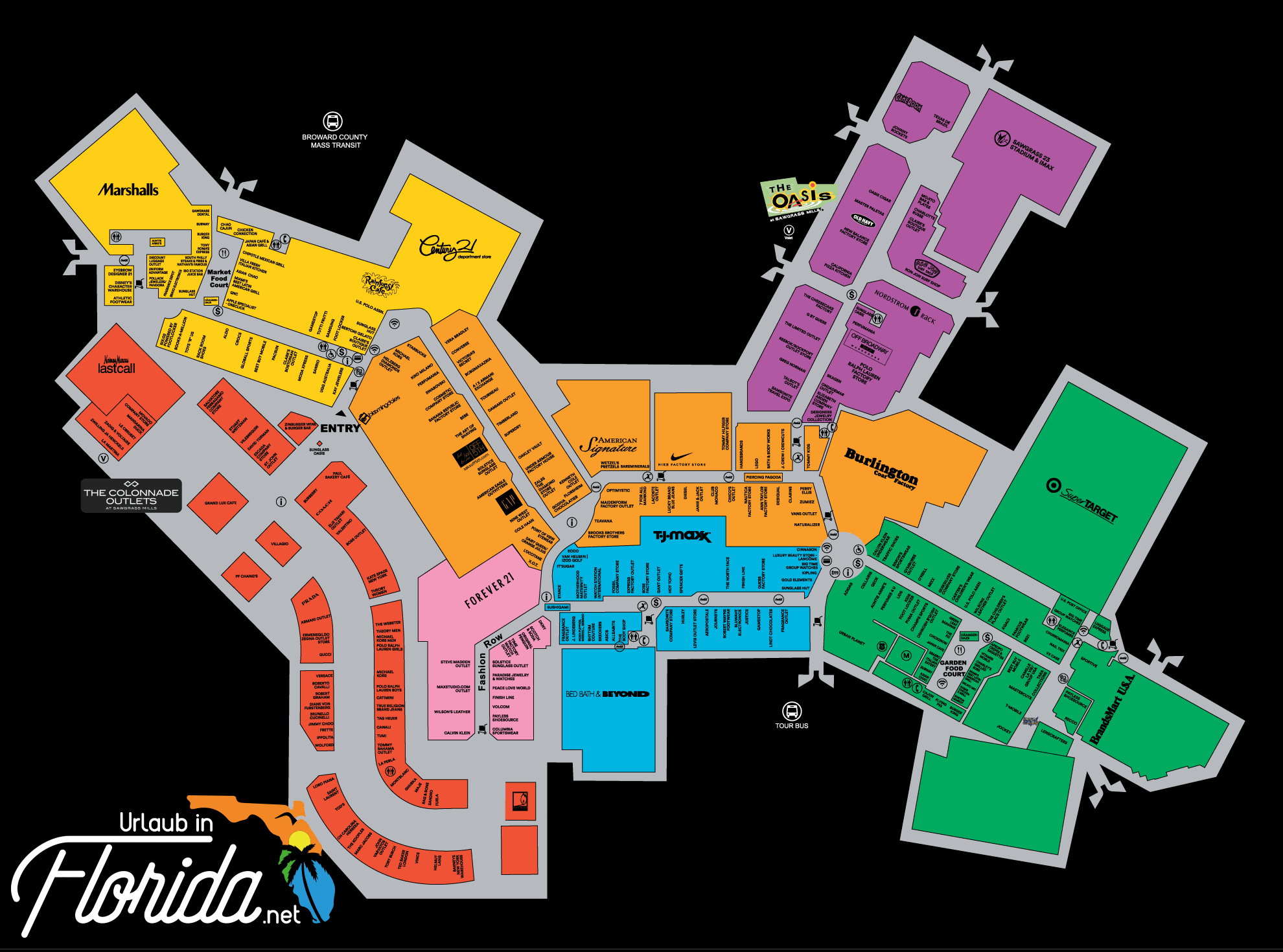 Sawgrass Mills Mall Map: Find Info, Parking, and Store Locations